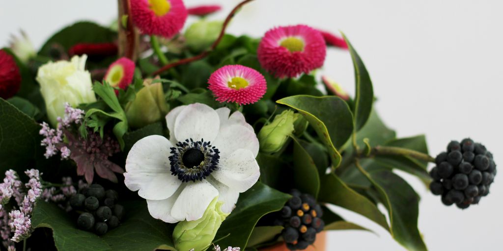 white and pink flower arrangement